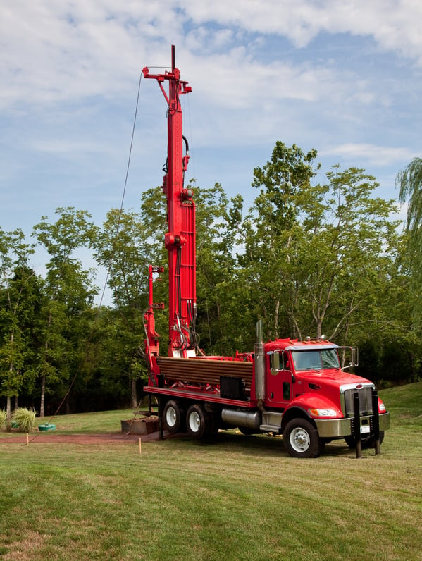 Drilling Well in Yard